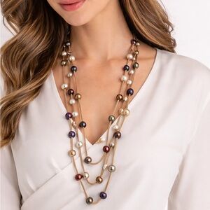 WANTED JEWELRY | Fresh Water Pearl Multicolor Baroque Pearl Long Necklace